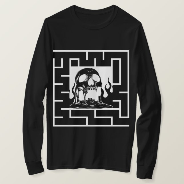 Gothic Hell Skull Maze Shirt (Design Front)