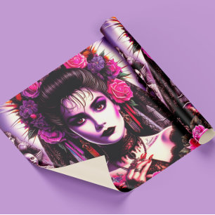 Gothic Hispanic Woman Wrapping Paper