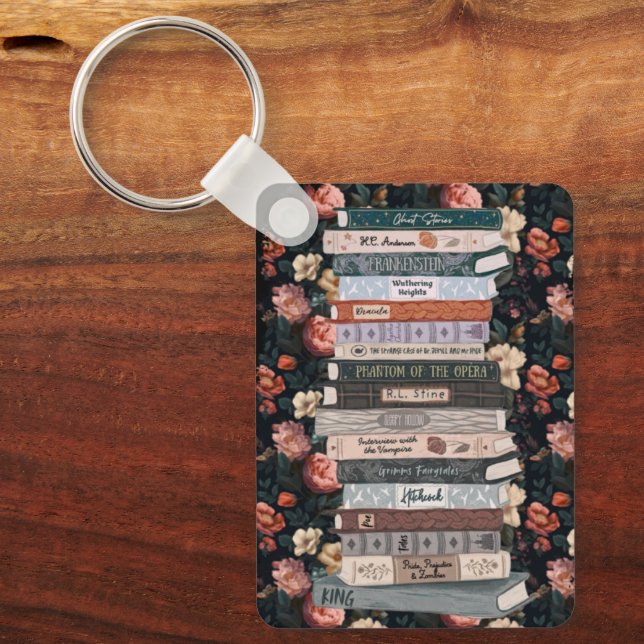 Gothic Horror Books Keychain (Front)