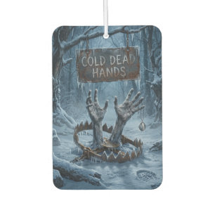 Gothic Horror Illustration of Frozen Hands Air Freshener