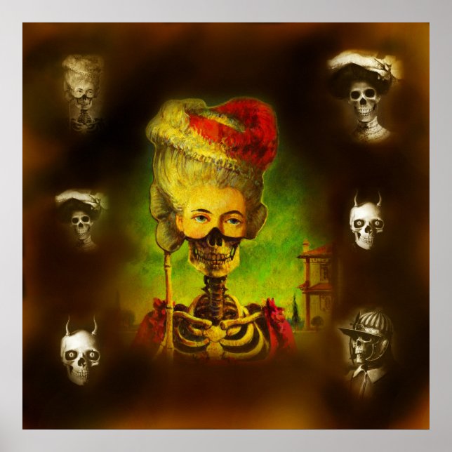 Gothic Horror Skeletons Poster (Front)