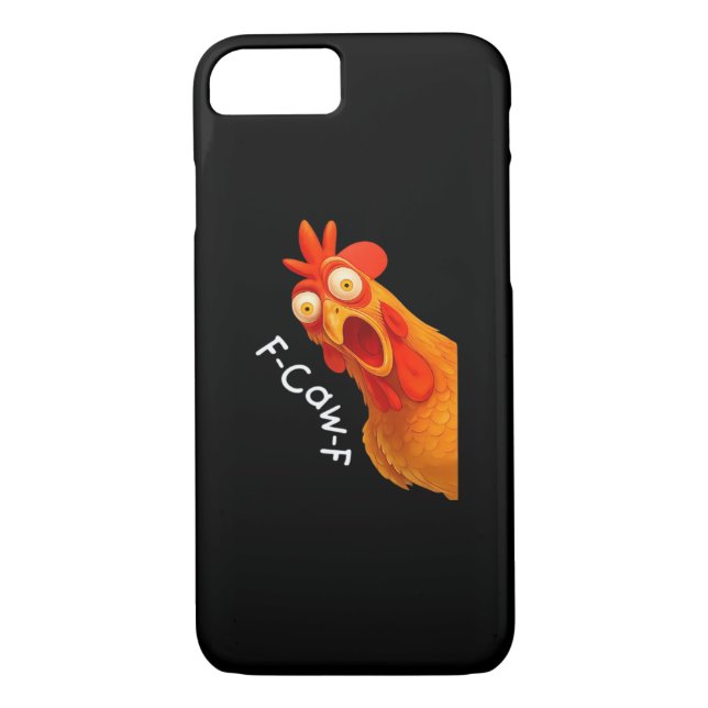 Gothic Humor Funny F Caw F Crow Design Case-Mate iPhone Case (Back)