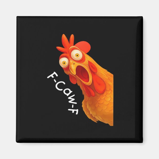 Gothic Humor Funny F Caw F Crow Design Magnet (Front)