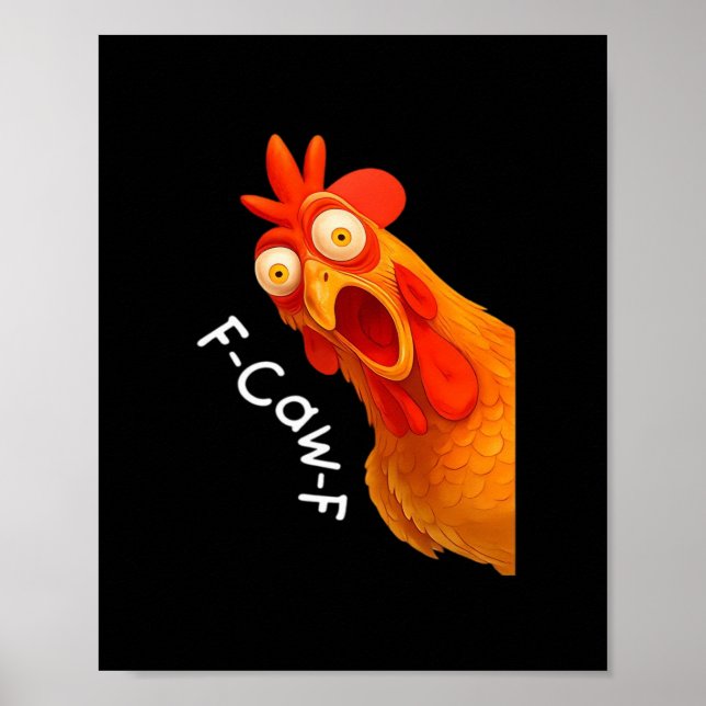 Gothic Humor Funny F Caw F Crow Design Poster (Front)