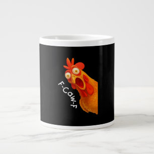 Gothic Humor Funny F-Caw-F Crow Large Coffee Mug