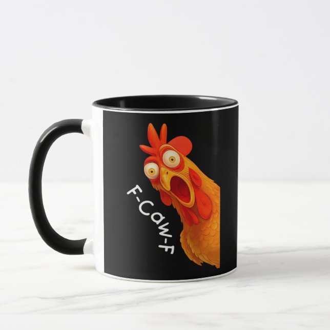 Gothic Humour Funny F-Caw-F Crow Mug (Left)