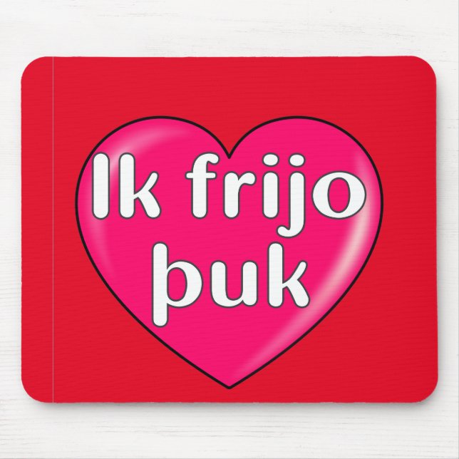 Gothic - I love you Mouse Pad (Front)