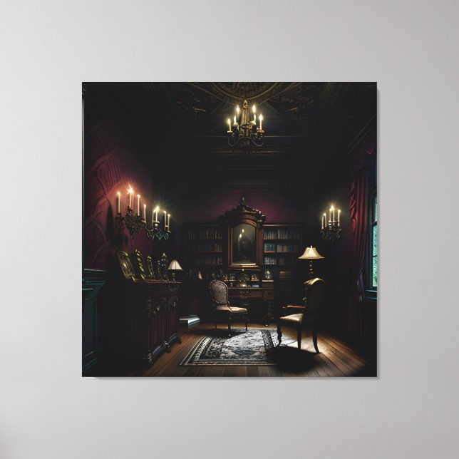 Gothic Inside Mansion 3 Canvas Print (Front)