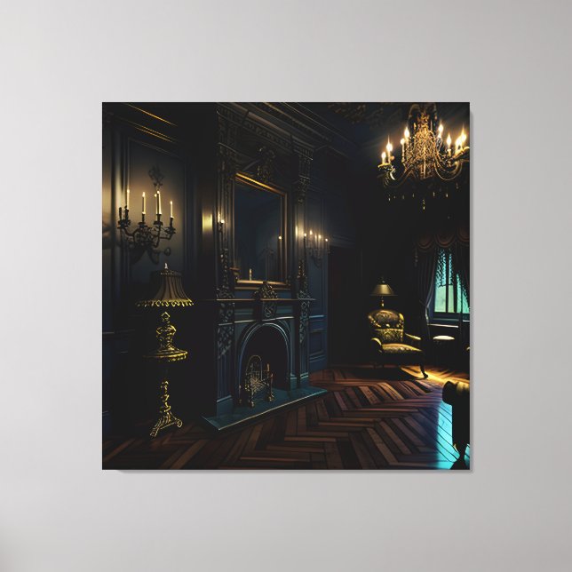 Gothic Inside Mansion 4 Canvas Print (Front)
