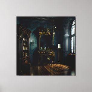 Gothic Inside Mansion  Canvas Print