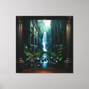 Gothic Inside Mansion Surreal 2 Canvas Print