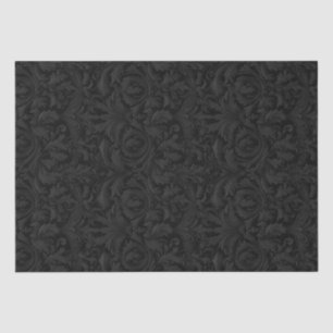 Gothic Jacquard Swirls Decoupage - Black and Grey Tissue Paper