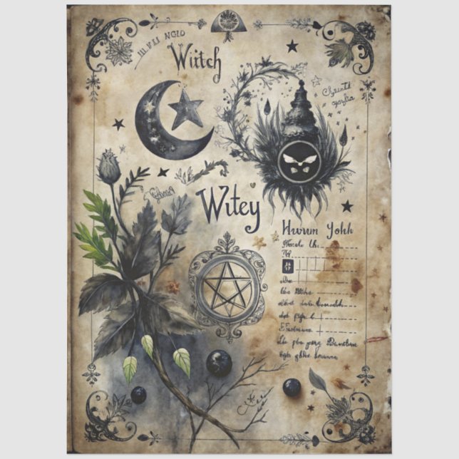 Gothic Junk Journal Series Design 1 Tissue Paper (Front)
