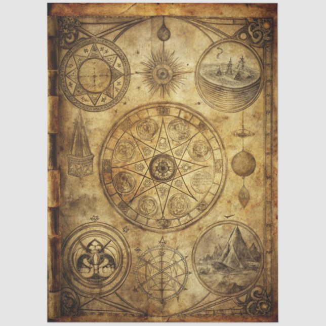 Gothic Junk Journal Series Design 23 Tissue Paper (Front)