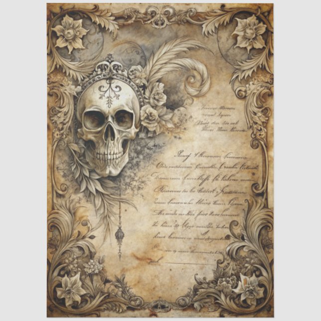 Gothic Junk Journal Series Design 9 Tissue Paper (Front)