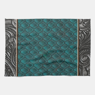 Gothic Killer Teal Kitchen Towel