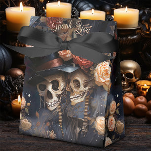 Gothic Kissing Skulls Romantic Skeleton Wedding Favor Box