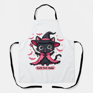 Gothic kitten in pink sweet, but bewitched Oversi Apron