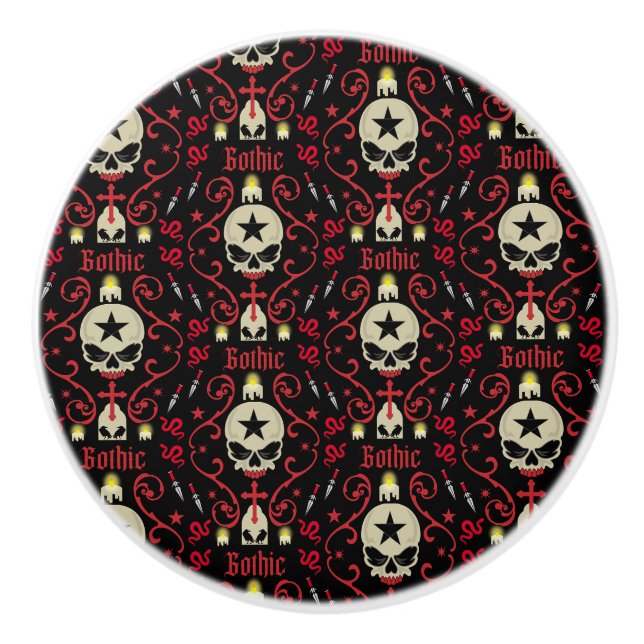 Gothic Lamp And Accessories Ceramic Knob (Front)