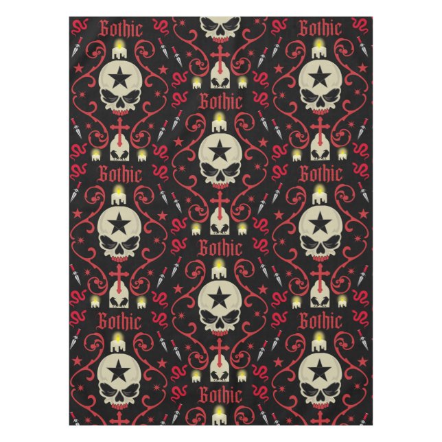 Gothic Lamp And Accessories Tablecloth (Front)