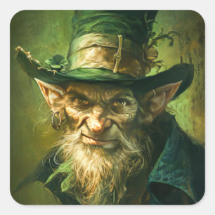Gothic Leprechaun Square Sticker