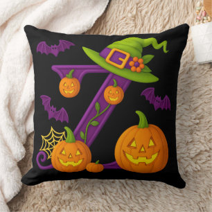 Gothic Letter Z Personalized Throw Pillow