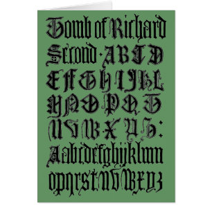 Gothic Letters Greeting Card