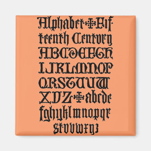 Gothic Letters Magnet