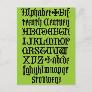 Gothic Letters Postcard