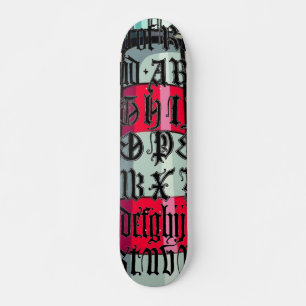 Gothic Letters Skateboard