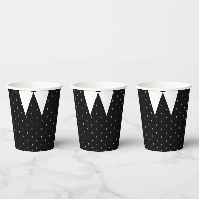 Gothic Little girl in black dress Birthday Paper Cups (Multi)