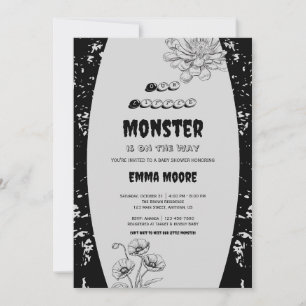Gothic Little Monster Baby Shower Design Invitation