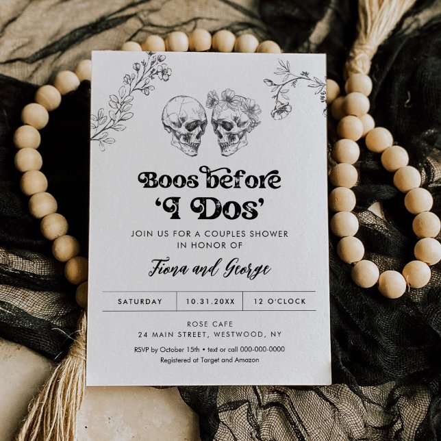 Gothic Love Halloween Couples Shower Invitation (Creator Uploaded)