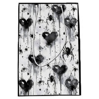 Gothic Love Spooky Spider Web with Hearts