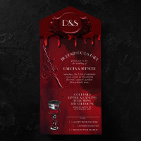 Gothic Luxe | Black and Red Blood Drip Wedding