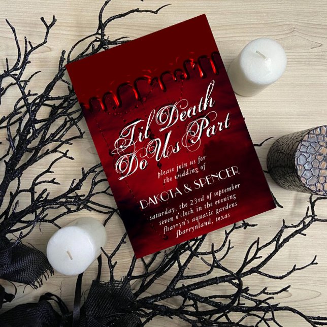 Gothic Luxe | Blood and Gore Til Death Do Us Part Invitation (Creator Uploaded)