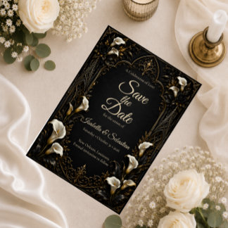 Gothic Luxury Wedding Save The Date