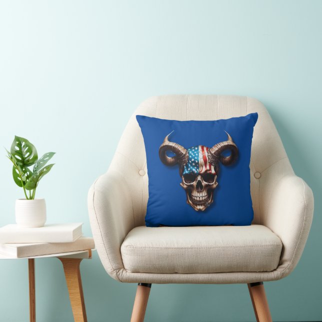 Gothic Macabre Halloween Day of the Dead Alternati Throw Pillow (Chair)