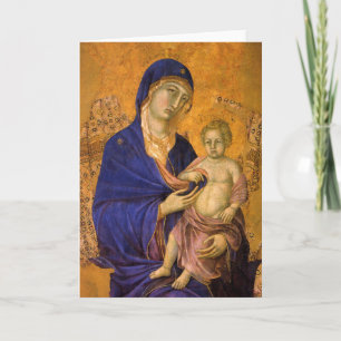 Gothic Madonna and Child Holiday Card