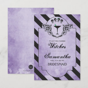 Gothic Maid of Honor Proposition Invitation ~ Funn