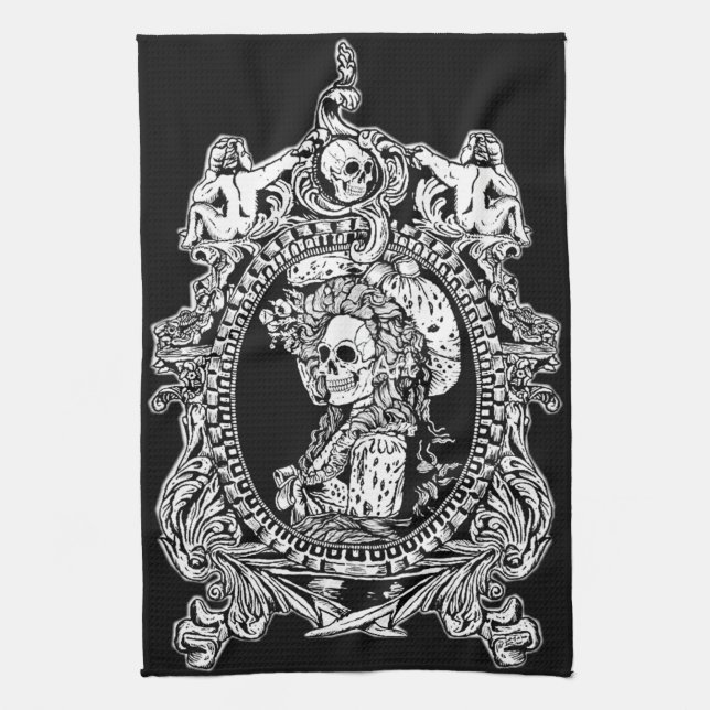 Gothic Maiden Kitchen Towel (Vertical)