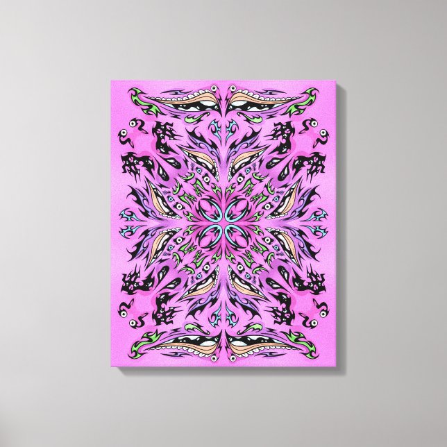 Gothic Mandala Stretched Canvas Print (Front)
