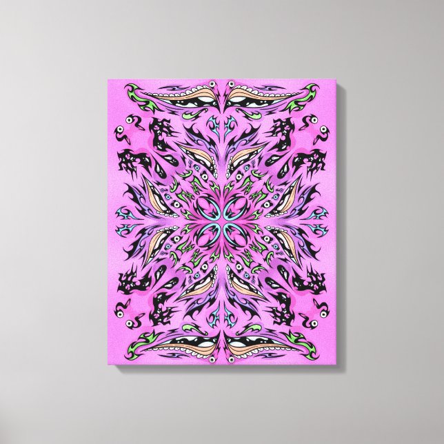Gothic Mandala Stretched Canvas Print (Front)