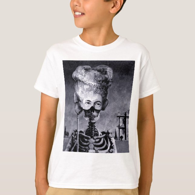 Gothic Masked Halloween Skeleton T-Shirt (Front)