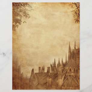 Gothic Medieval Cathedral Vintage Sepia