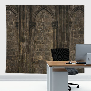 Gothic Medieval Dark Roleplay Dungeon Stone Wall Tapestry