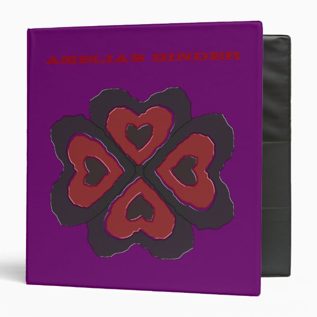 Gothic Melting Love Heart Custom Binder (Front/Inside)