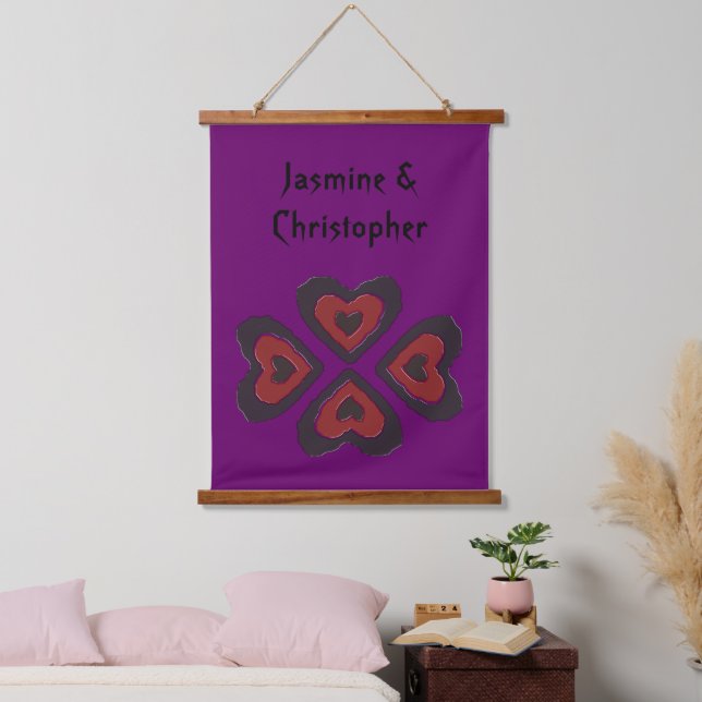 Gothic Melting Love Heart Custom Hanging Tapestry (Bedroom)