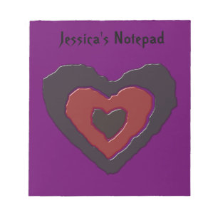 Gothic Melting Love Heart Customizable Notepad