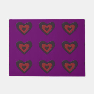 Gothic Melting Love Heart Door Mat